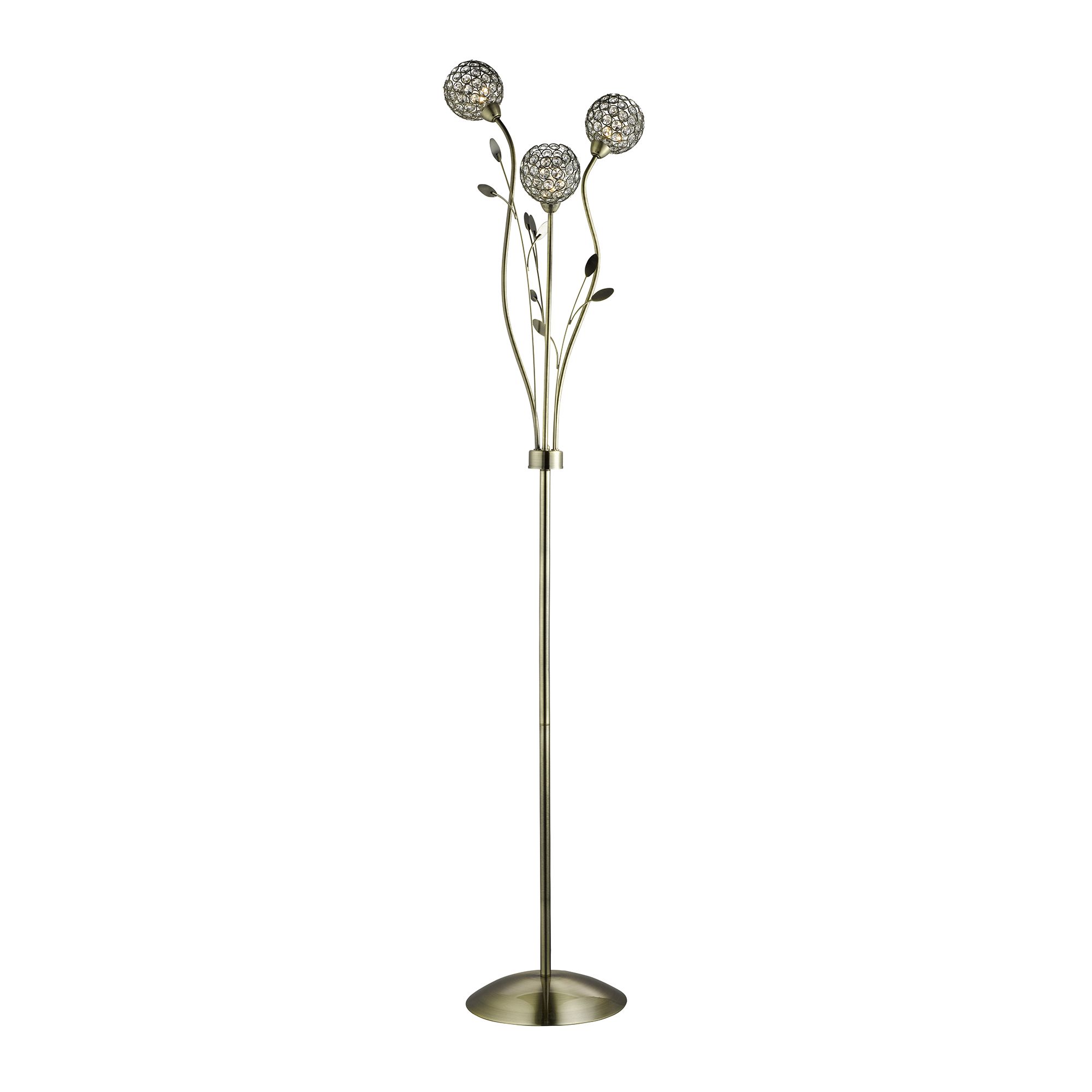 Bellis II Floor Lamp with Clear Glass Metal Shades