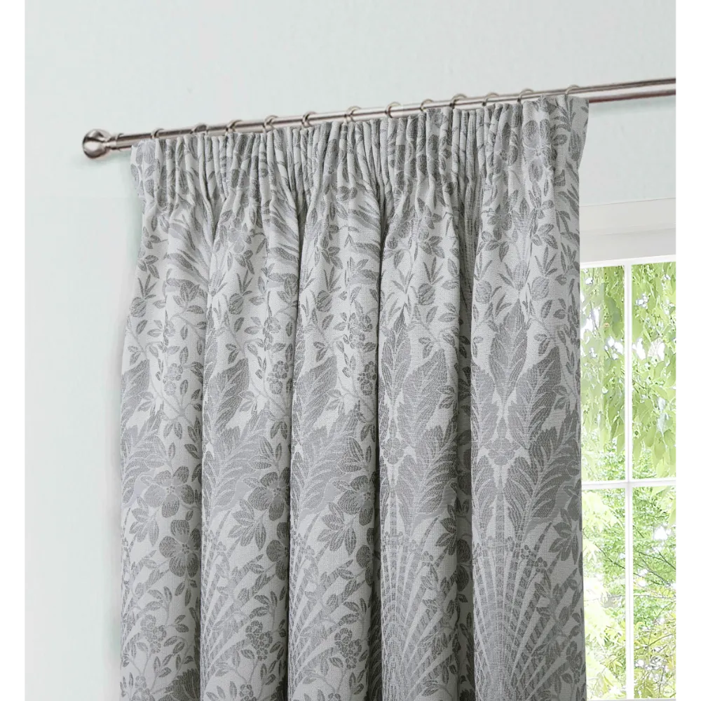 Keswick Natural Fully Lined Ready Made Pencil Pleat Curtains
