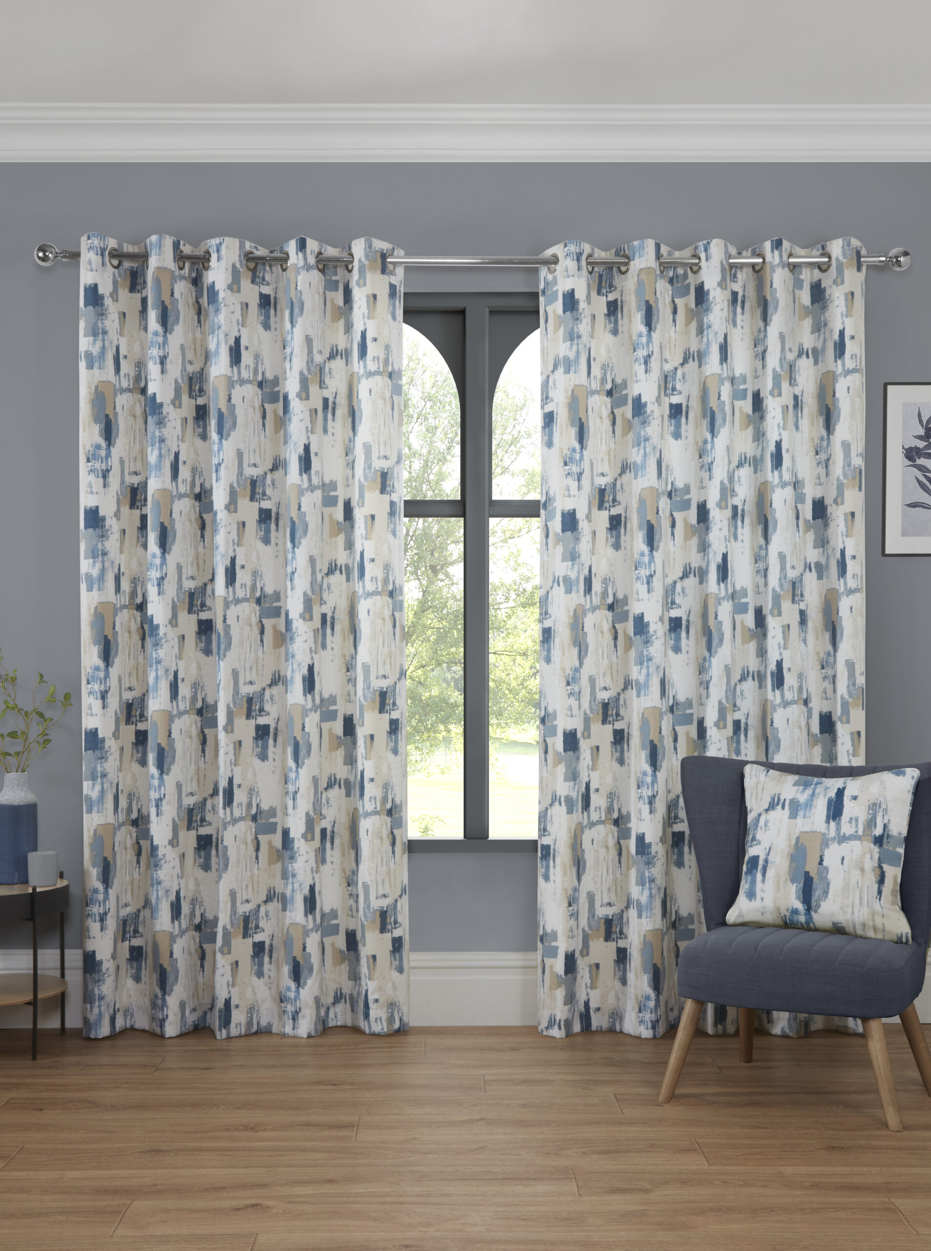 Bamford Cobalt Readymade Curtain