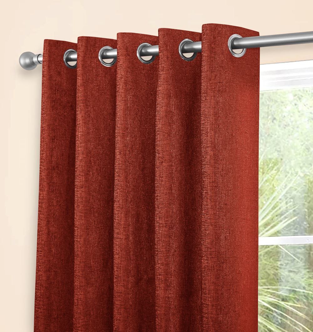 Amberley Terracotta Fully Lined Ready Made Curtains