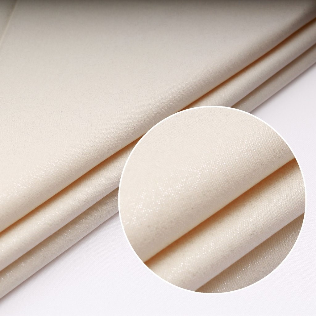 Plain Cotton Cream Fabric with Fairy Dust