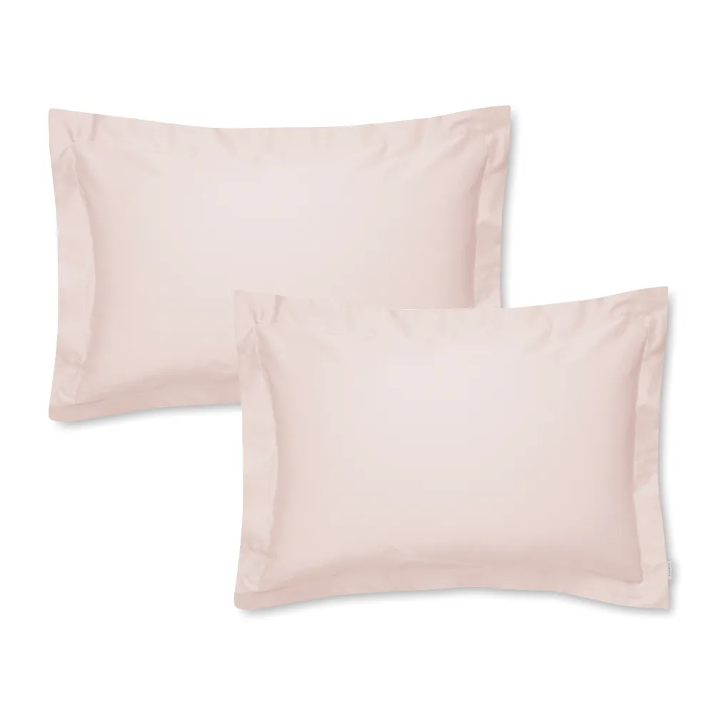 Bianca 400TC Cotton Sateen Blush Oxford Pillowcase (2 Pack)