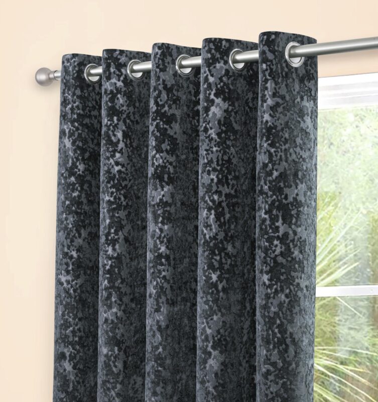 Richmond Pearl Charcoal Curtain 