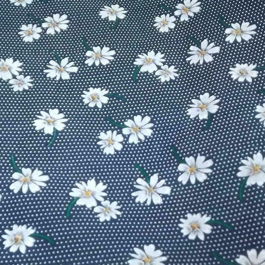 Daisy Navy Polycotton Fabric