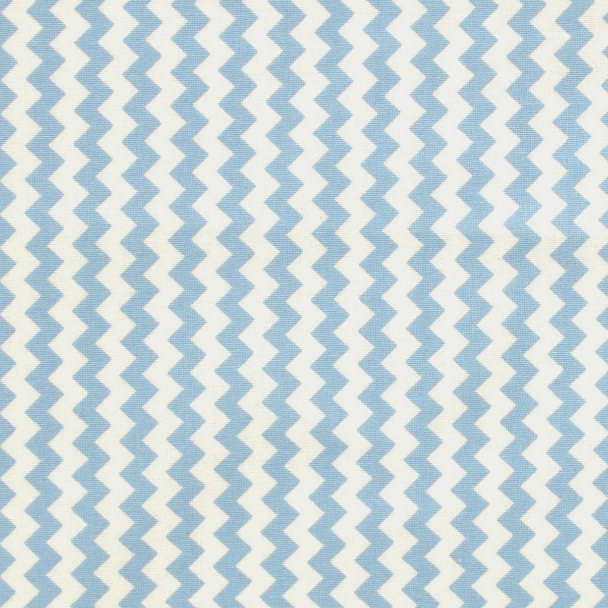 Chevron White & Blue Stripes Cotton Fabric