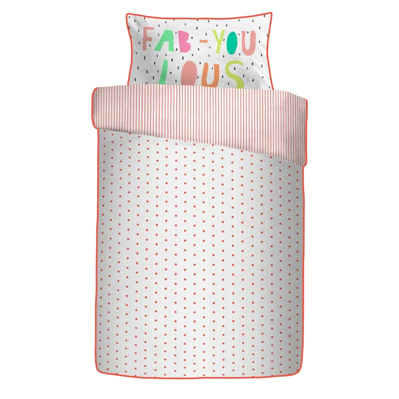 Tilly Spot 100% Cotton Reversible Neon Duvet Set