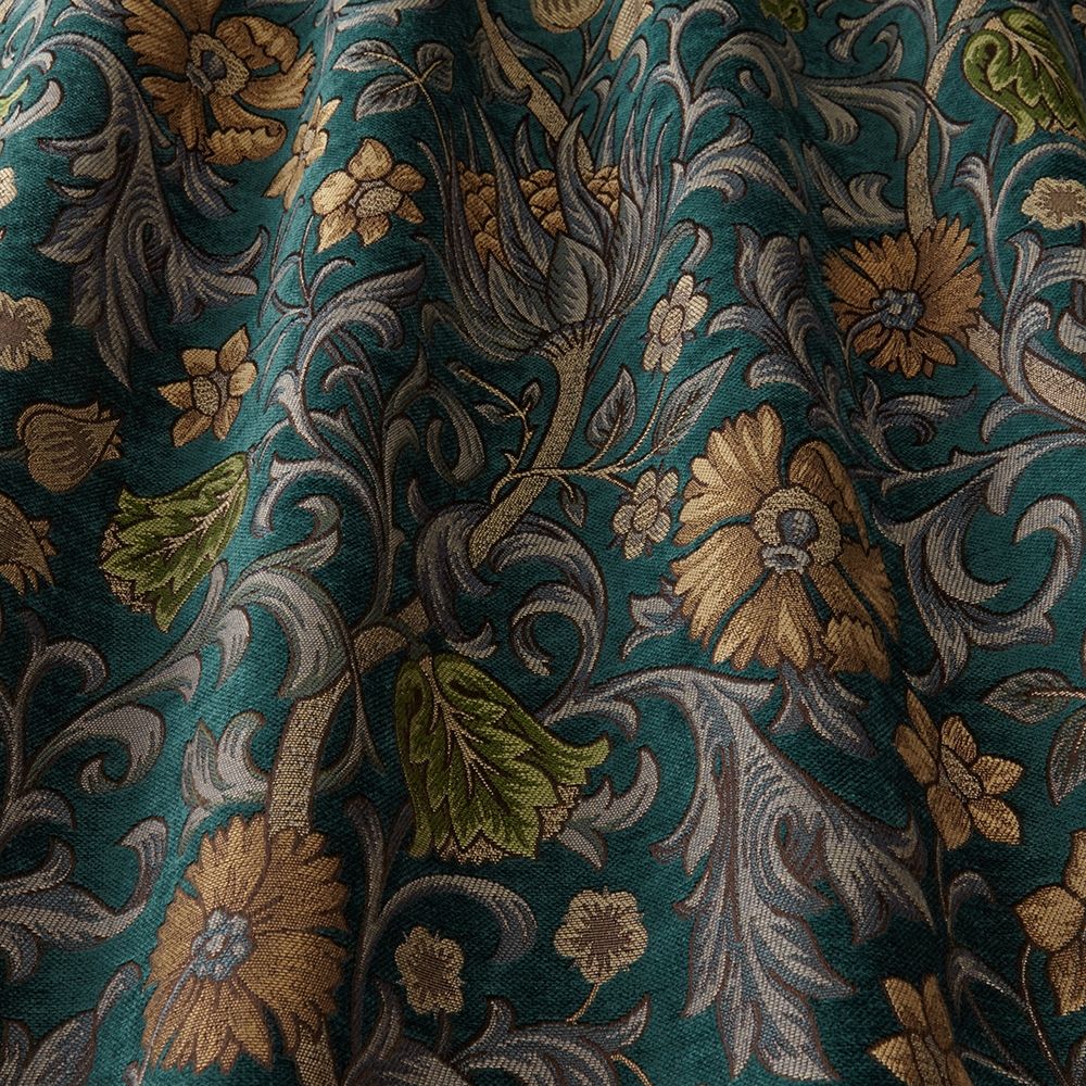 Chalfont Verdigris Curtain Fabric