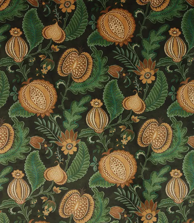 Cantaloupe Forest Curtain Fabric