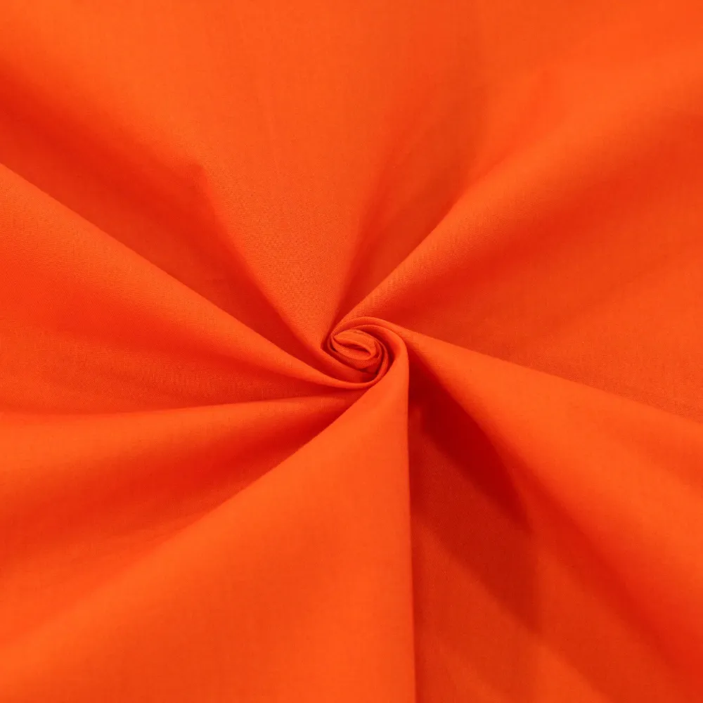 Cotton Poplin Orange Fabric