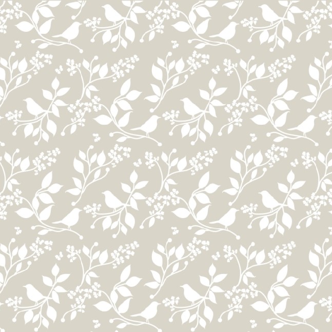 Silouette Cream Floral Cotton Fabric