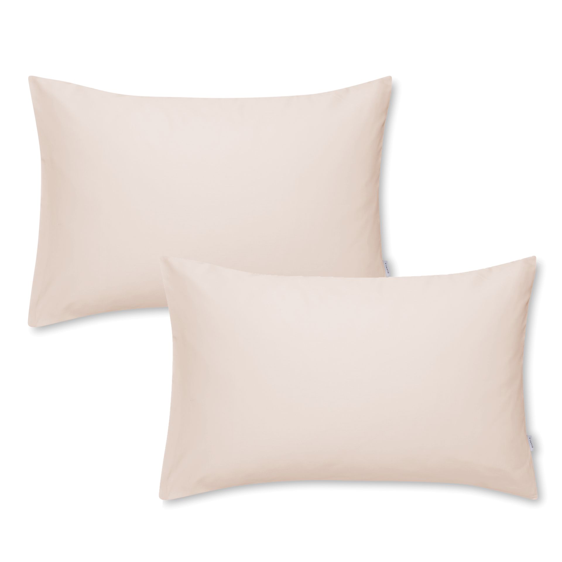 Bianca 200TC Blush Cotton Percale Standard Pillowcase (2 Pack)