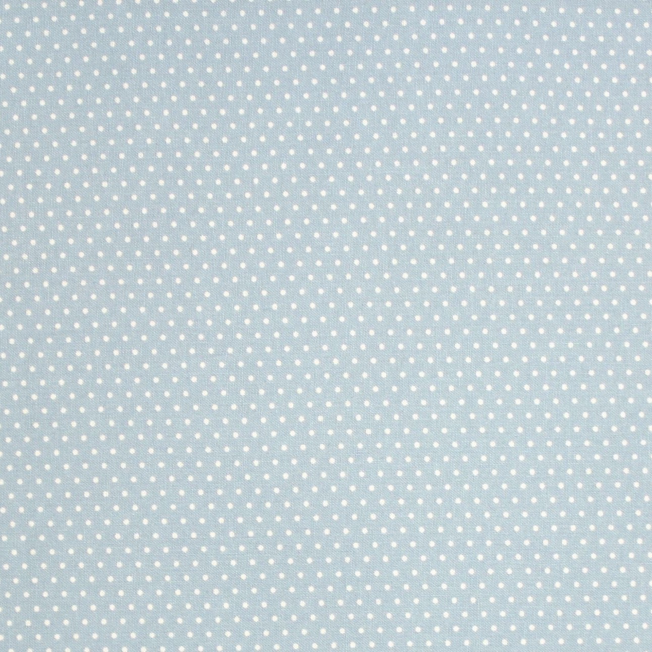 Dots Cotton Fabric - White & Blue