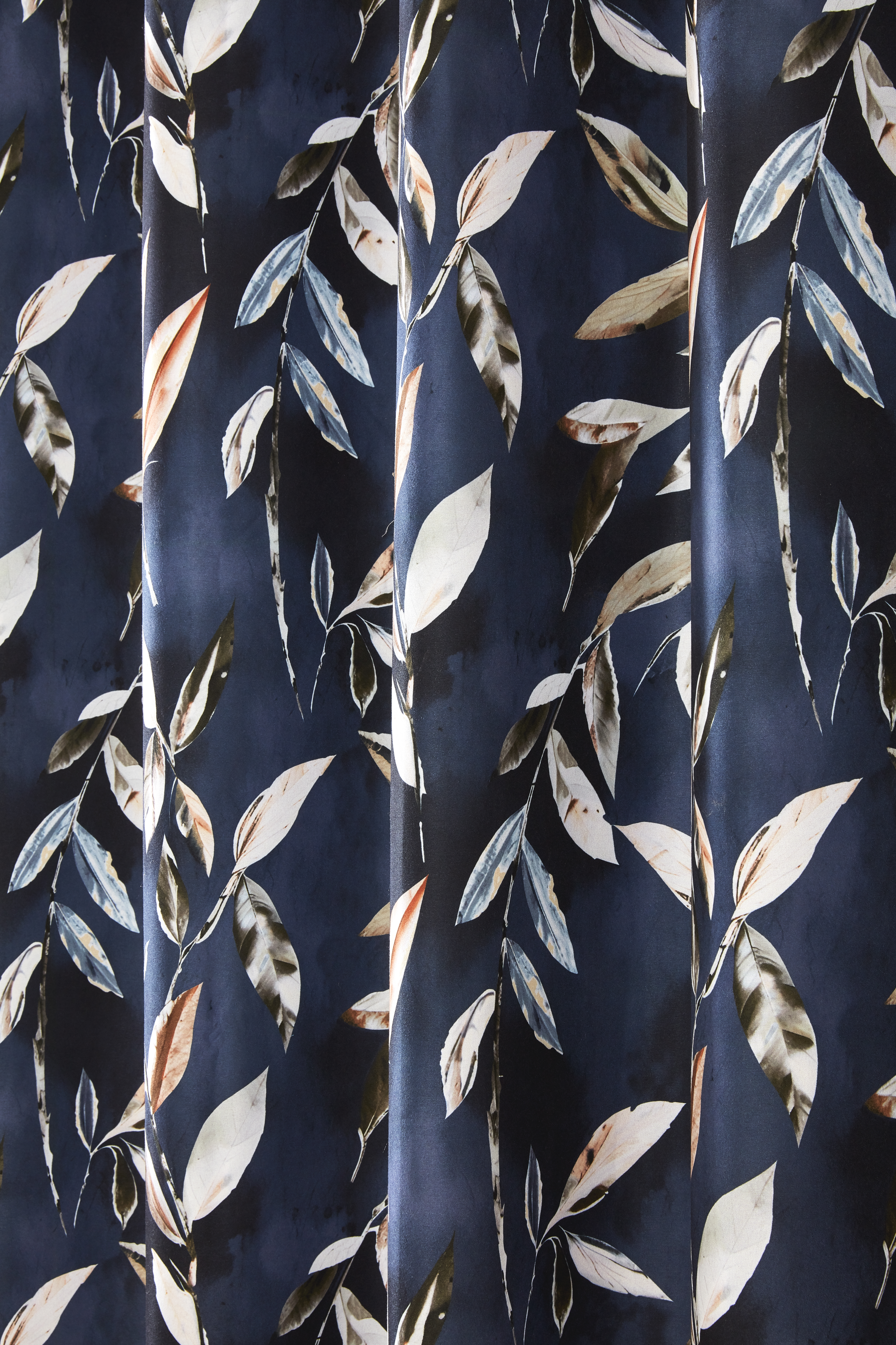 Madrid Navy Ready Made Eyelet Curtains 