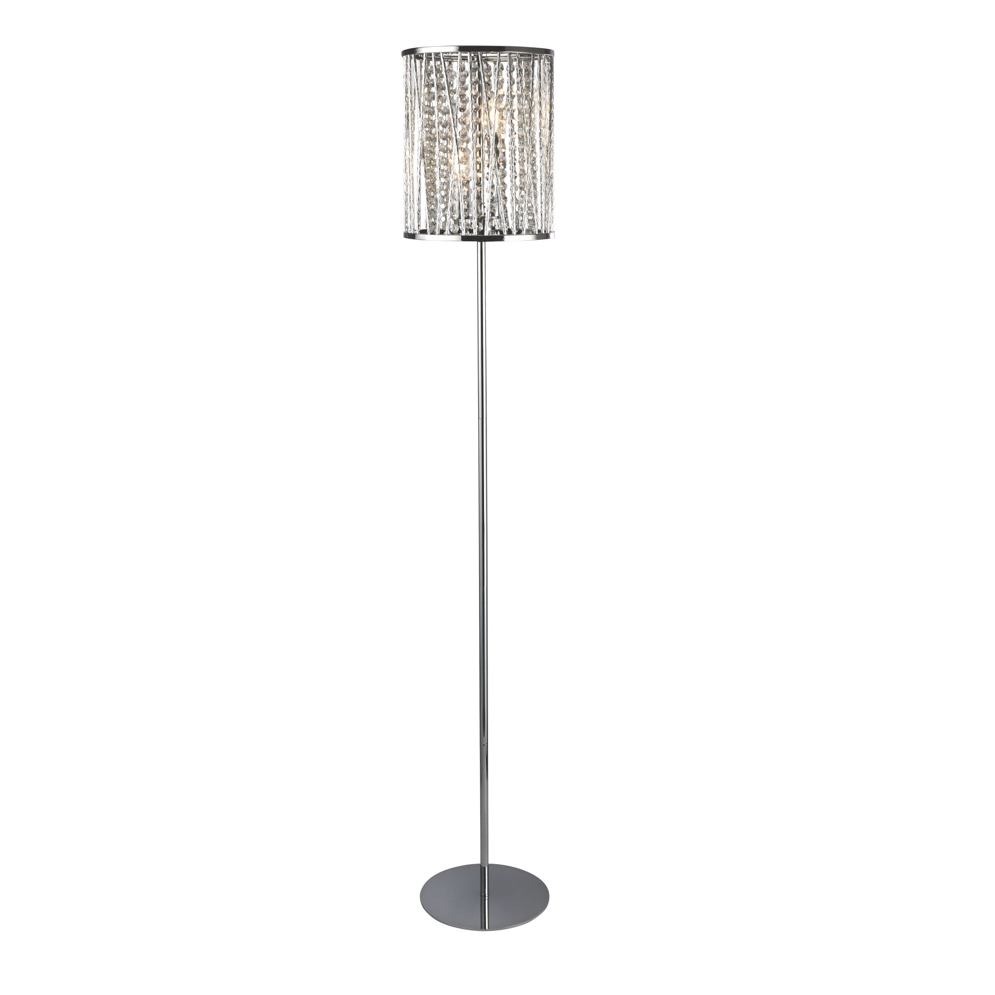 Elise 2 Light Floor Lamp with Crystal Drops