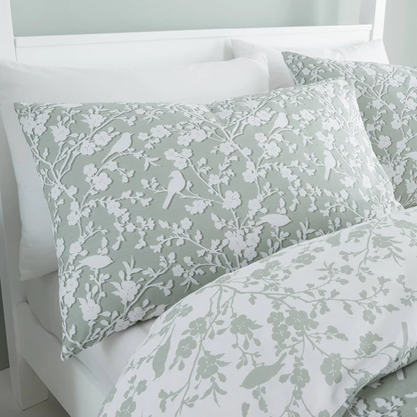 Floral Birds Green Duvet Set by Catherine Lansfield - The Curtain Store at  Home
