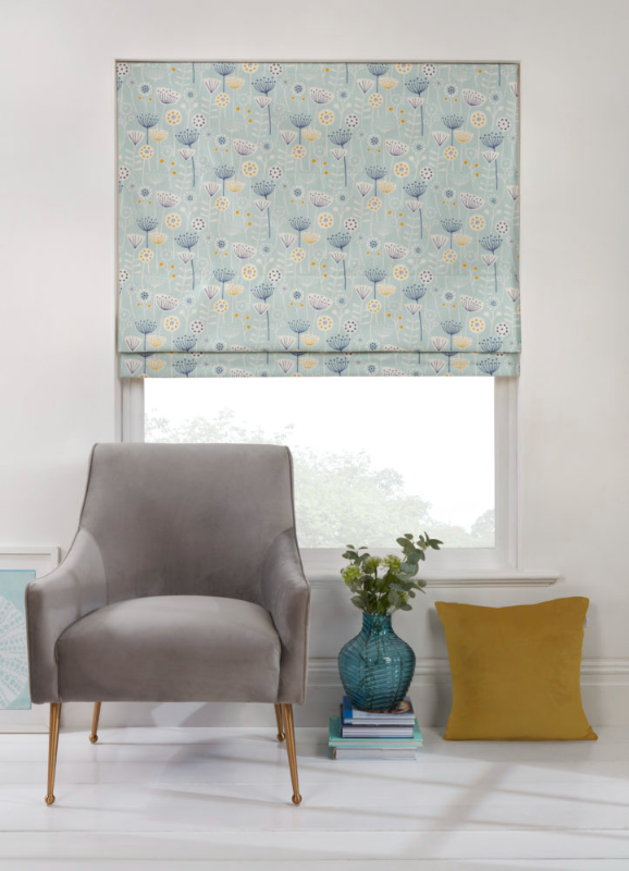 Oslo Seafoam Fully Lined Roman Blind Oslo Seafoam Fully Lined Roman Blind