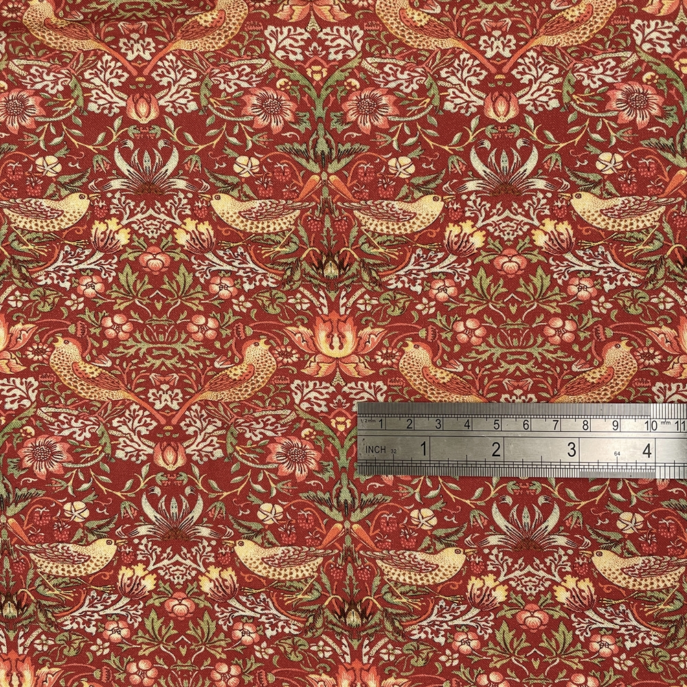 William Morris Strawberry Thief Crimson 100% Cotton Craft Fabric