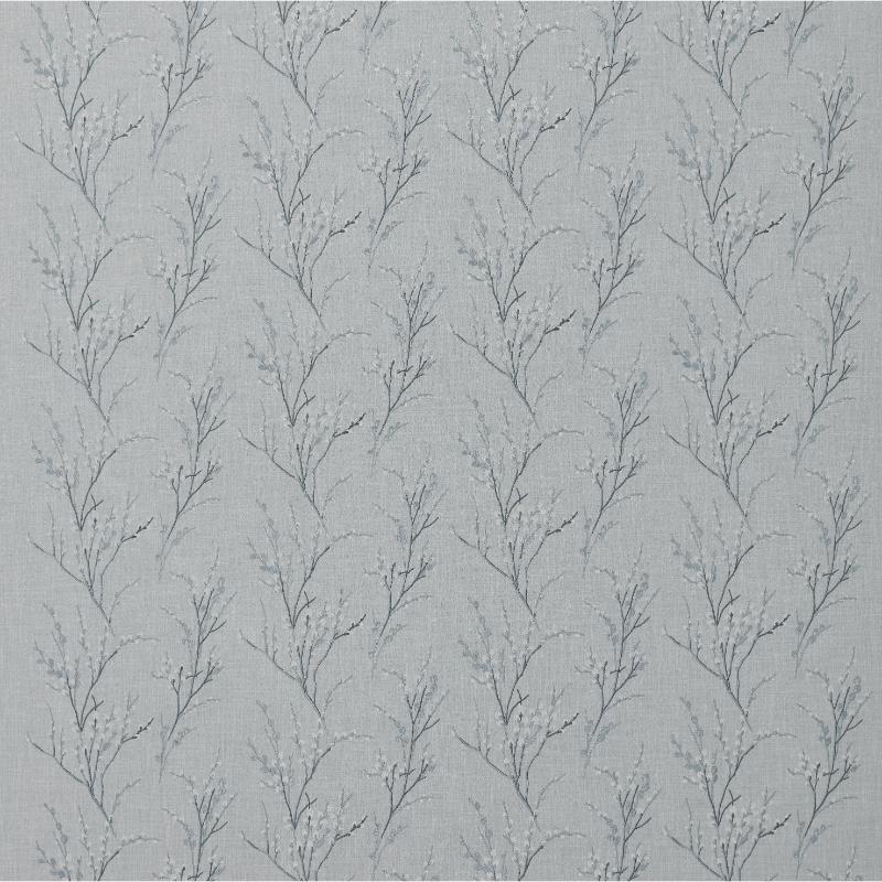 Laura Ashley Pussywillow Embroidered Seaspray Curtain Fabric
