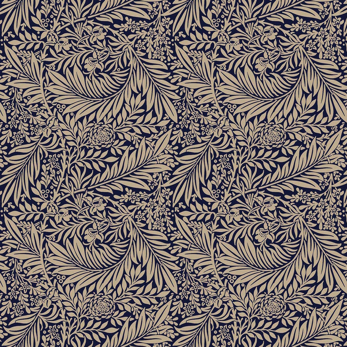 William Morris Larkspur Navy 100% Cotton Craft Fabric