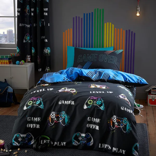Game Over Black Duvet Cover Set by Catherine Lansfield