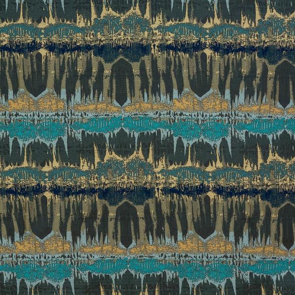 Inca Teal Curtain Fabric
