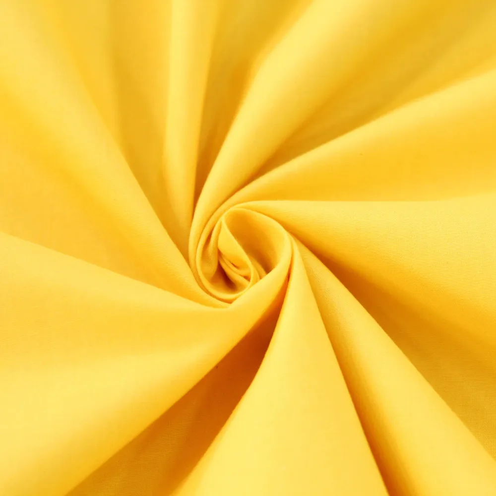 Cotton Poplin Yellow Fabric